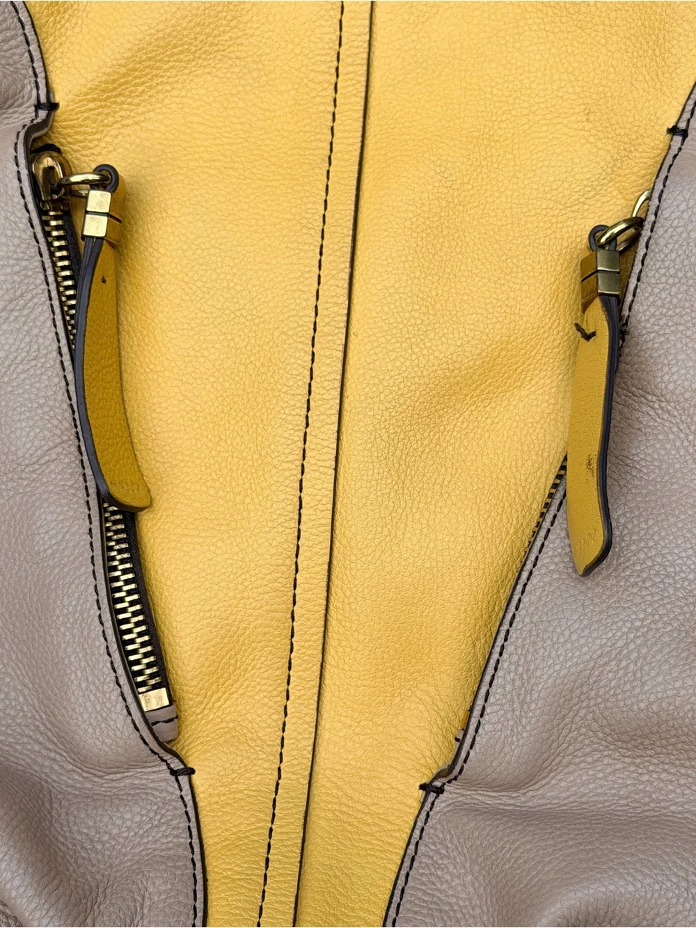 Oryany‎ Colorblock Leather Handbag Designer Neutral Chic Tote Satchel